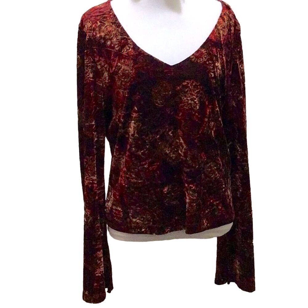VINTAGE Equestrian Velvet LS Blouse